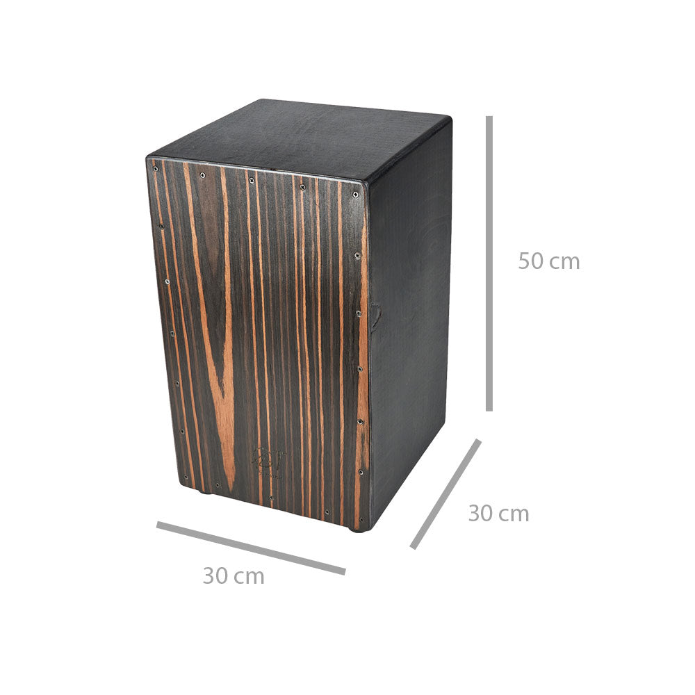 AFRO Model Bass Cajon — Ebony Playing Surface, Beech Body (Pro 30×30×50)