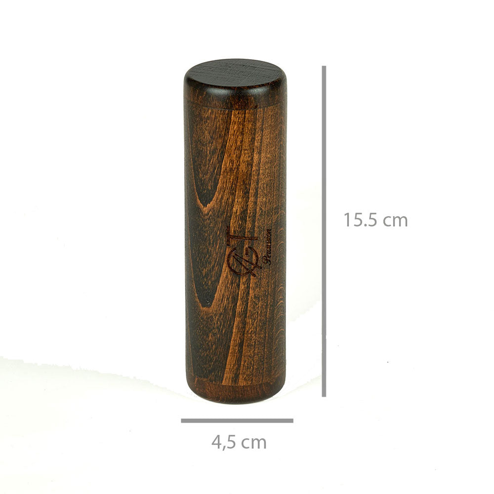 Walnut Wooden Cylinder Shaker (15.5 cm) — Handmade Soft-Tone Percussion